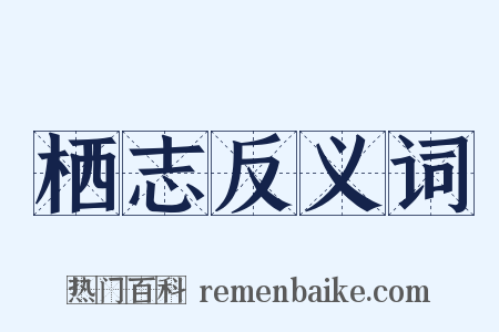 栖志反义词是什么意思的图片